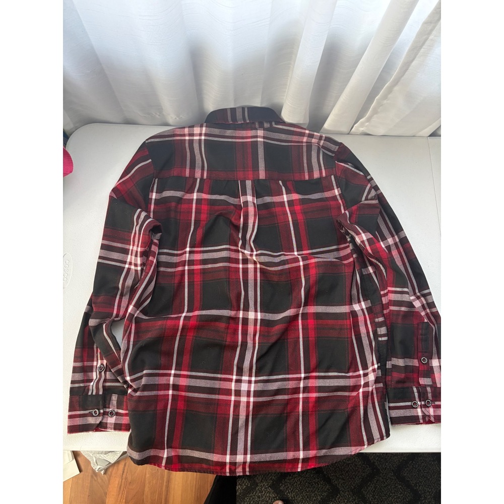 Dixxon Flannel Co The Matchless Red Black Plaid Button Down Shirt Mens XL D-Tech - Picture 4 of 4